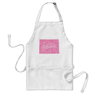 Pink State Colorado Adult Apron