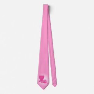Pink State Louisiana Tie