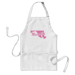 Pink State Maryland Adult Apron