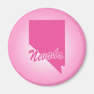 Pink State Nevada Magnet