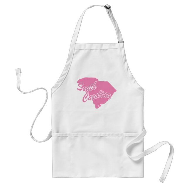 Pink State South Carolina Adult Apron (Front)