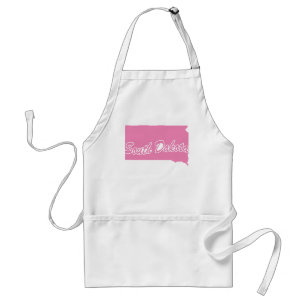 Pink State South Dakota Adult Apron