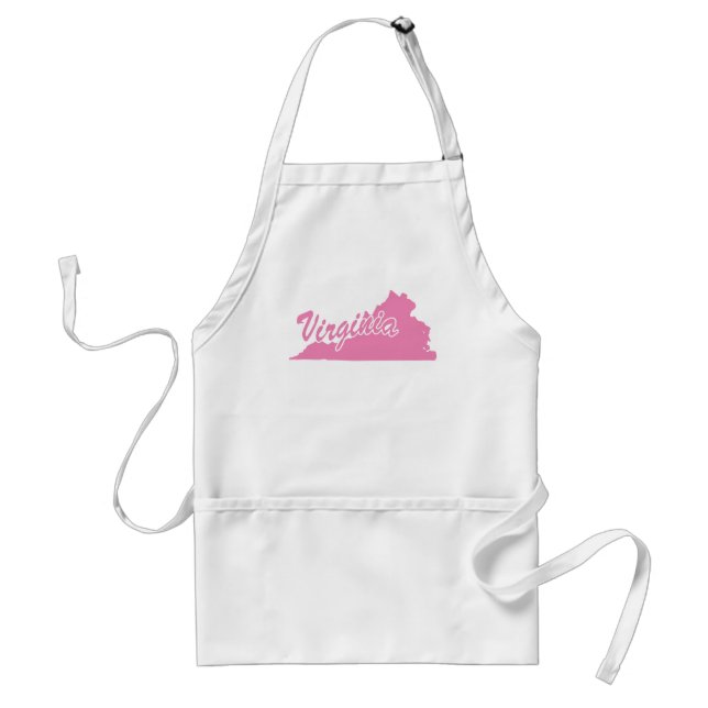 Pink State Virginia Adult Apron (Front)
