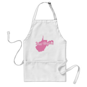 Pink State West Virginia Adult Apron