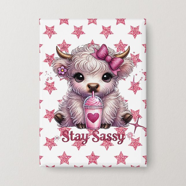 Pink, Stay Sassy, Highland Cows (Front)