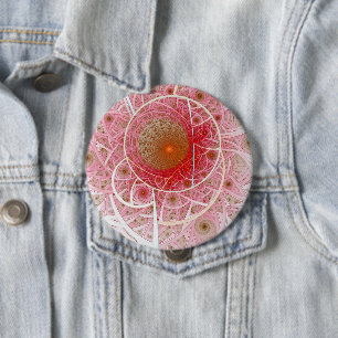Pink Steampunk Abstract 10 Cm Round Badge