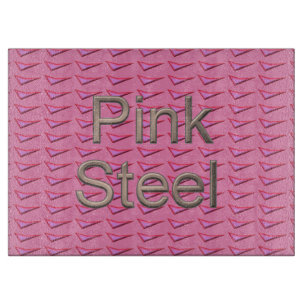 Pink Steel glass cutting board