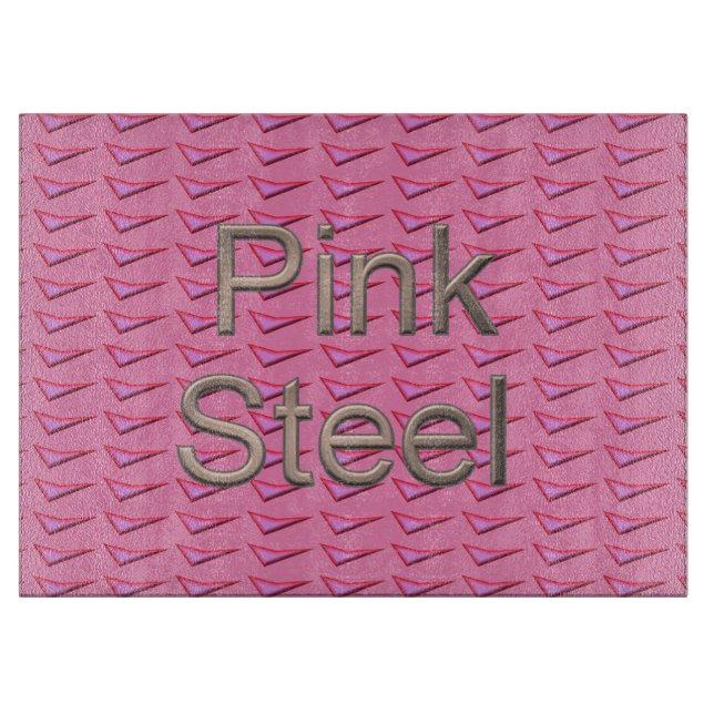 Pink Steel glass cutting board (Front)