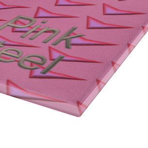 Pink Steel glass cutting board