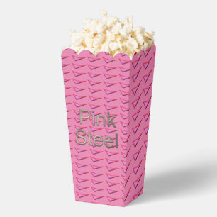 Pink Steel popcorn boxes