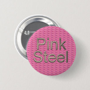 Pink Steel round button