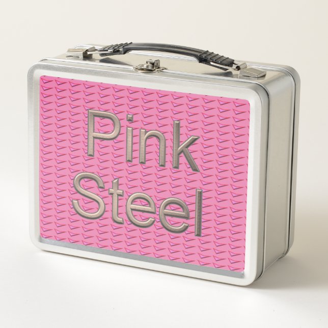 Pink Steel stainless lunchbox (Front)