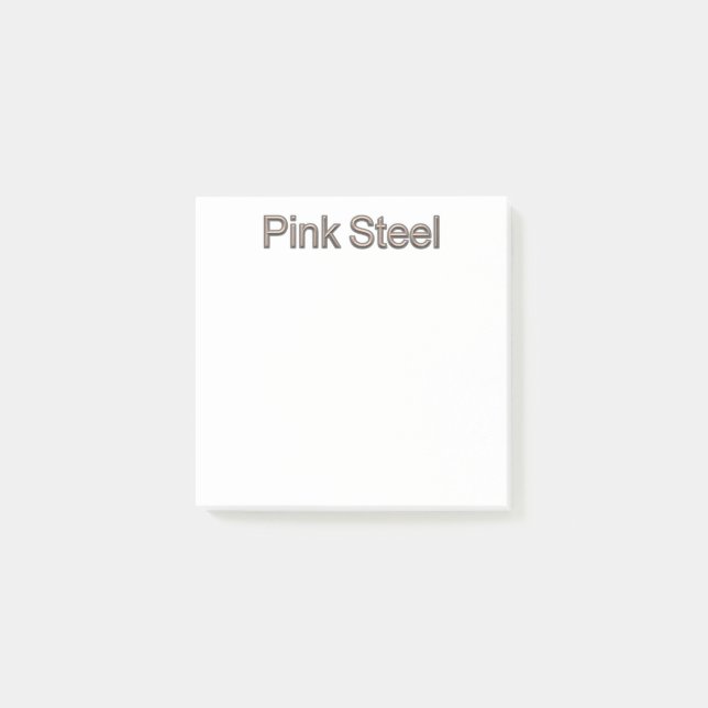 Pink Steel white note pads (Front)