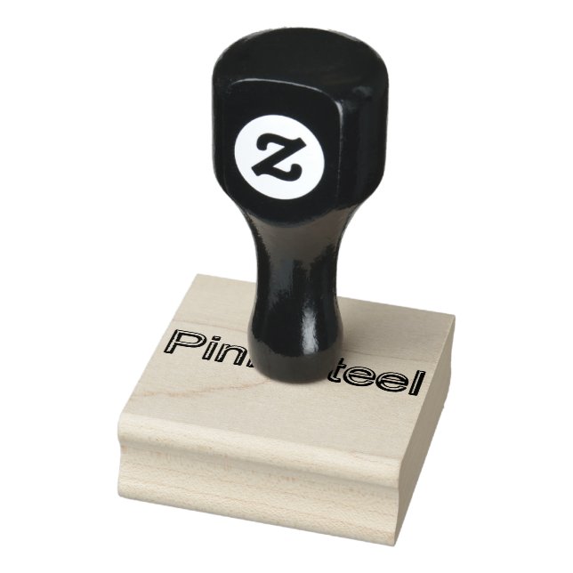 Pink Steele large rubber stamp w handle (Stamp)