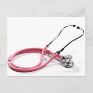 Pink Stethoscope Postcard
