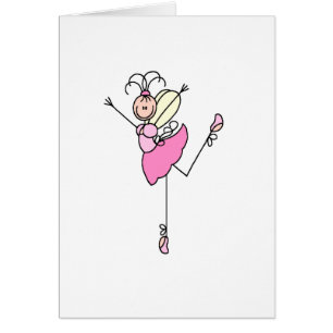 Pink Stick Ballerina Three Card