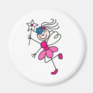 Pink Stick Fairy Angel Magnet