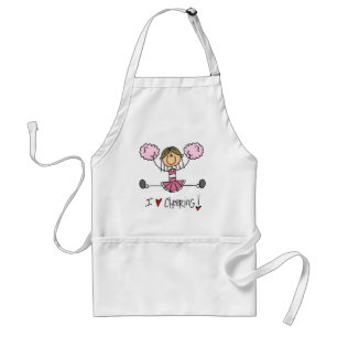 Pink Stick Figure Cheerleader T-shirts and Gifts Standard Apron
