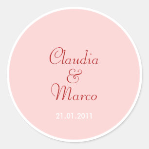 Pink stickers for gifts etc. invitation