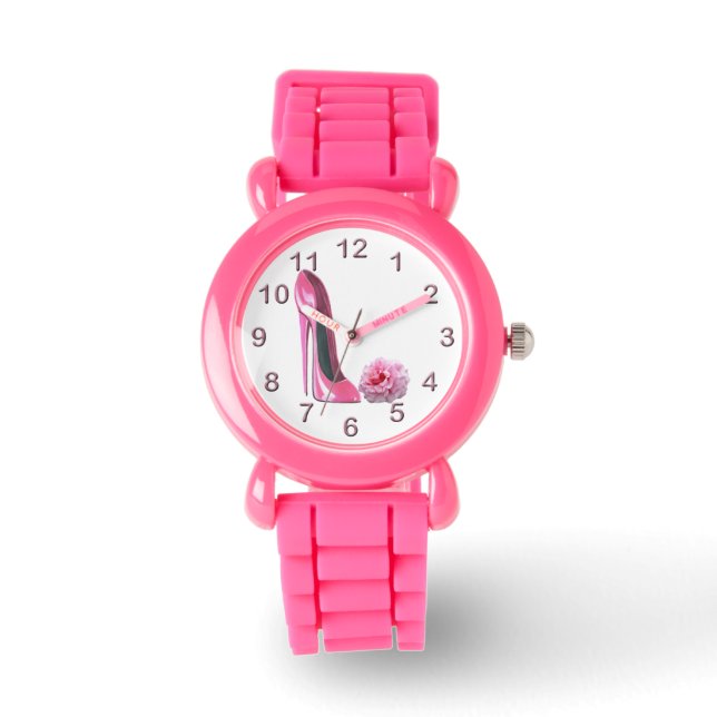 Pink Stiletto and Rose Watch (Front)