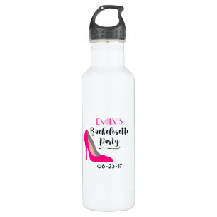 Pink Stiletto Heel Bachelorette Party 710 Ml Water Bottle
