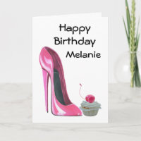 Pink Stiletto Shoe and Cupcake