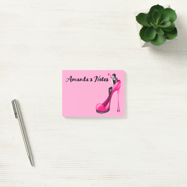 Pink Stiletto Shoe Fashion  Diva Notes (Office)