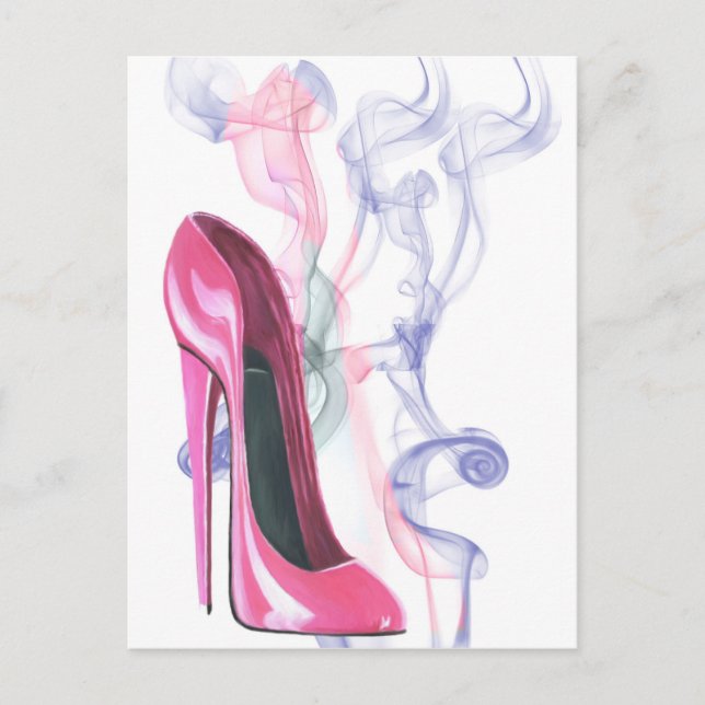 Pink Stiletto Shoe Postcard (Front)