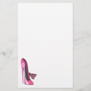 Pink Stiletto Shoes Art Stationery