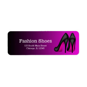 Pink Stilettos Return Address Label