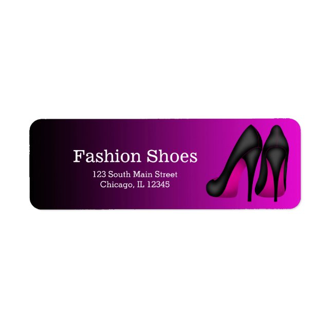 Pink Stilettos Return Address Label (Front)