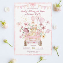 Pink Stomp and Roar Dinosaur Birthday