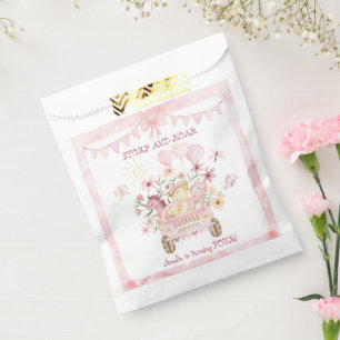 Pink Stomp and Roar Fourth Dinosaur Birthday Favour Bag