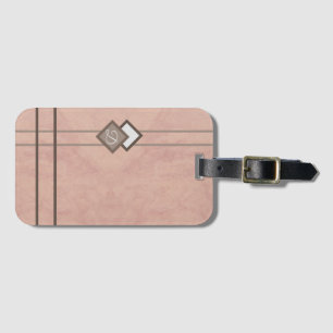 Pink stone luggage tag