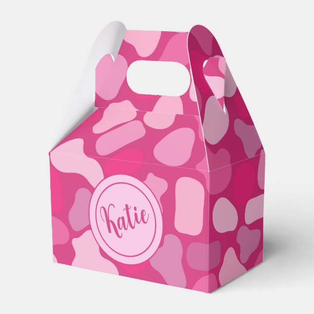 Pink Stone Pattern- Favour Box (Front Side)