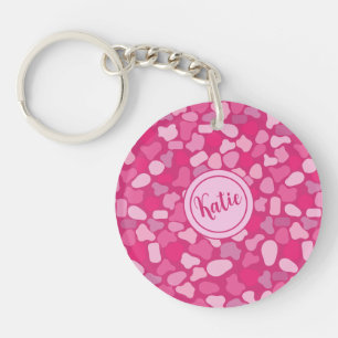 Pink Stone Pattern- Key Ring