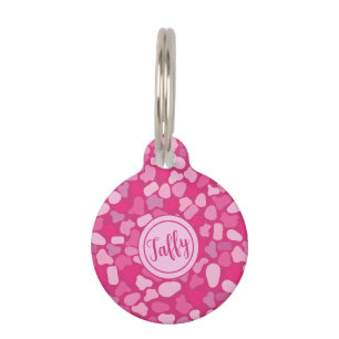 Pink Stone Pattern- Pet Tag