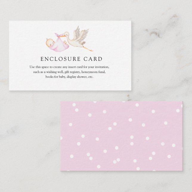 Pink Stork Custom Enclosure Card (Front/Back)