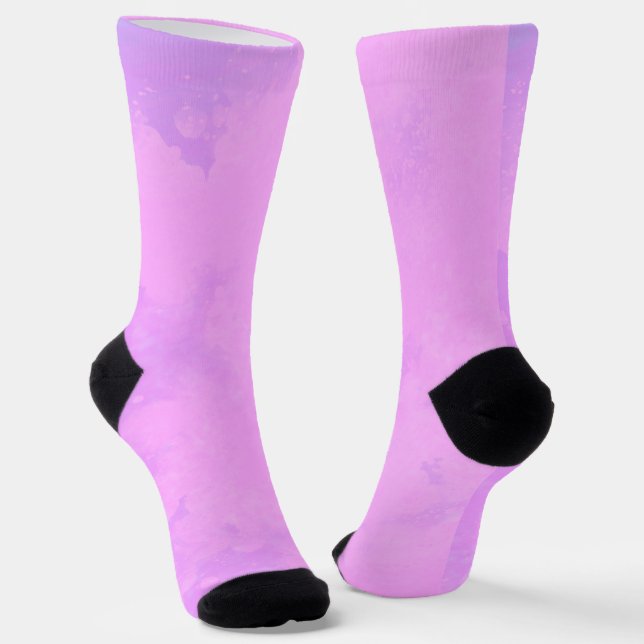 Pink Storm Clouds  Socks (Angled)