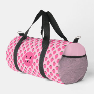 Pink Strawberries, cute customised girls  Duffle Bag