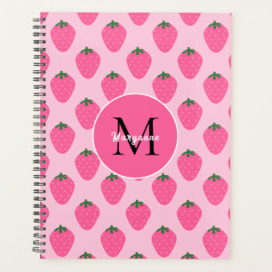 Pink Strawberries, cute customised Planner