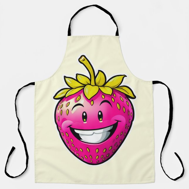 Pink Strawberry  Apron (Front)