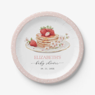 Pink Strawberry Baby Brunch Paper Plate