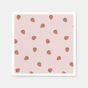 pink strawberry cocktail napkins