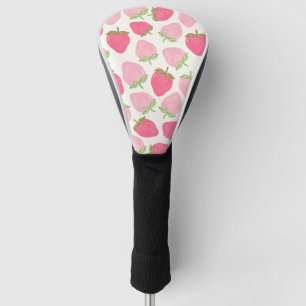 Pink Strawberry Cute and Fruity  Golf Head Cover