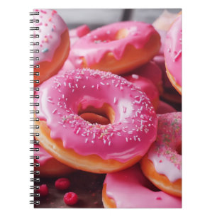 Pink Strawberry Doughnuts Notebook