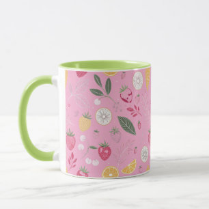 Pink Strawberry & Floral Combo Mug