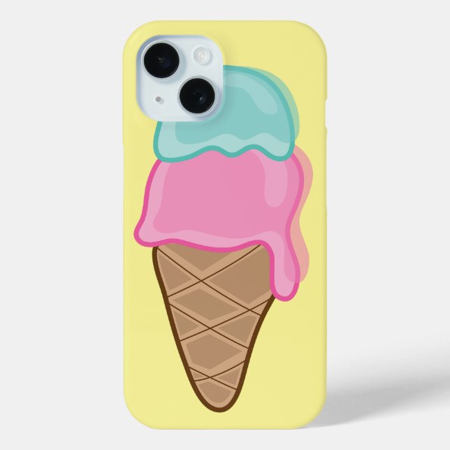 Pink Strawberry Mint Retro Summer Ice Cream Casing Case-Mate iPhone Case (Back)