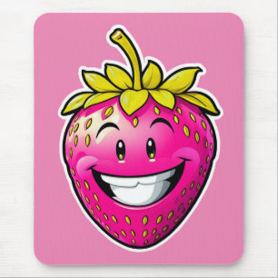Pink Strawberry  Mouse Pad