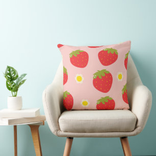 Pink Strawberry Paste Cushion Cute Kawaii Anime